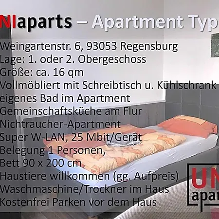 فندق Uniaparts ريغنسبورغ